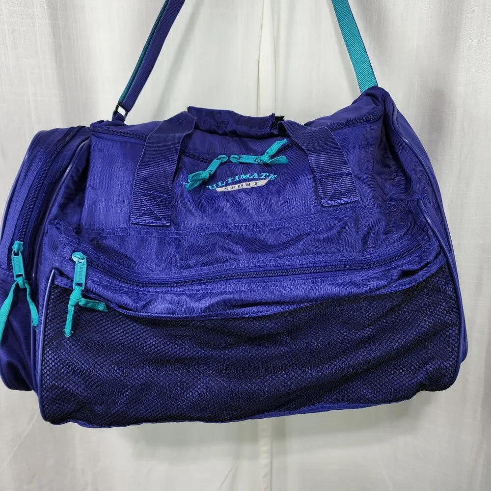 Ultimate Sport Duffle Bag Blue with Teal Accent